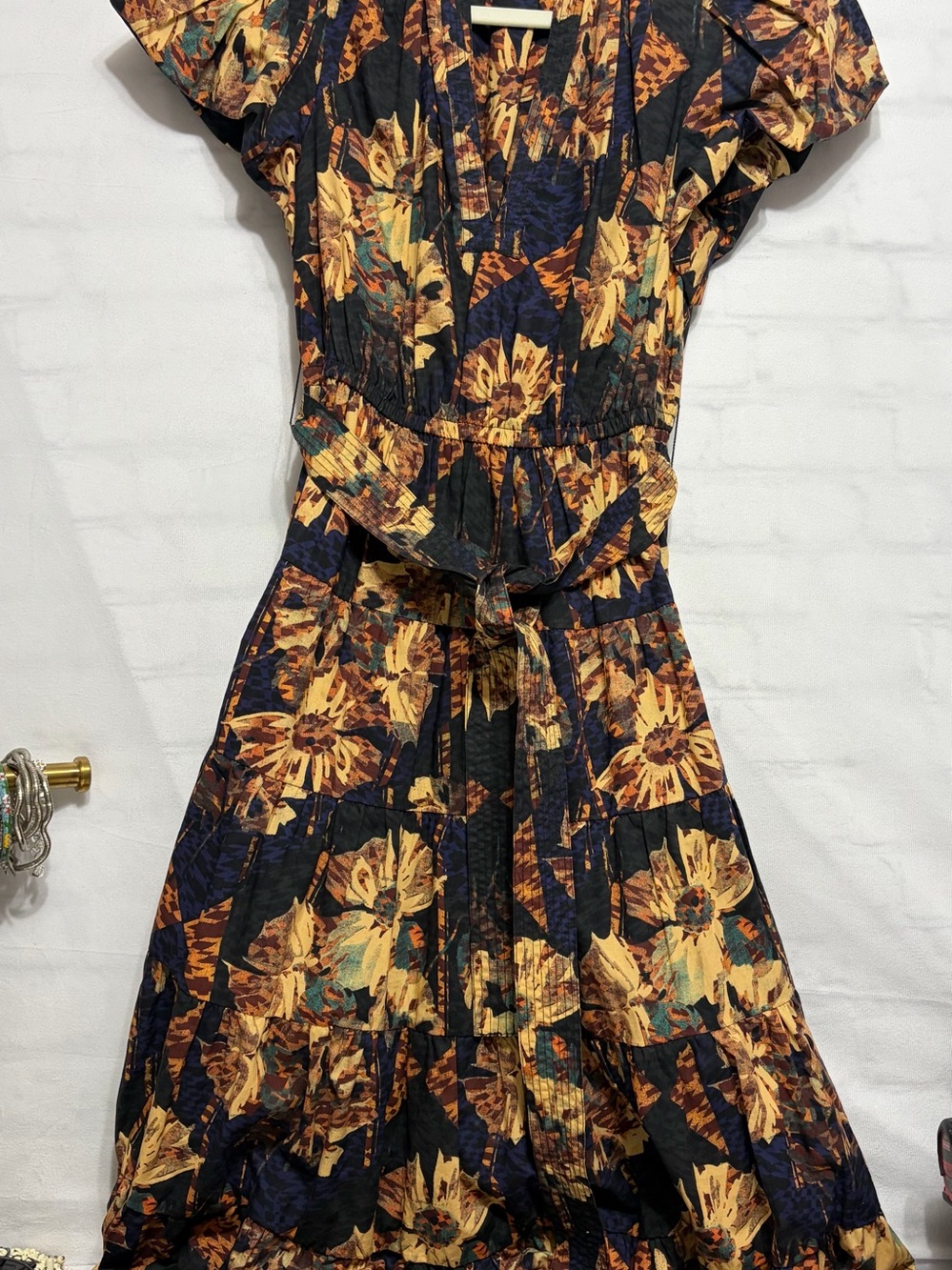 Ulla Johnson Ottilie  Midi Dress in Lupine floral print, Boho, Romantic